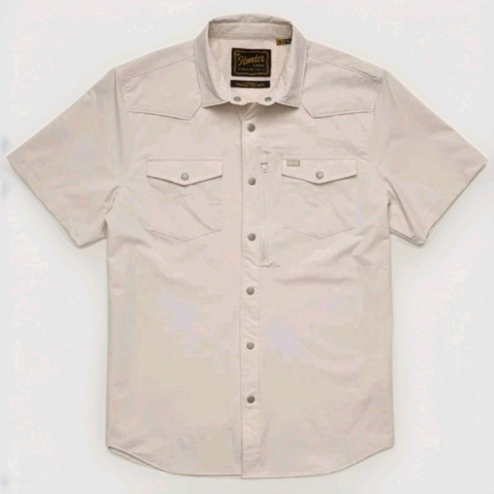New HOWLER BROS. Emerger Tech Breathable Lightweight Shirt Size Large Chalk
